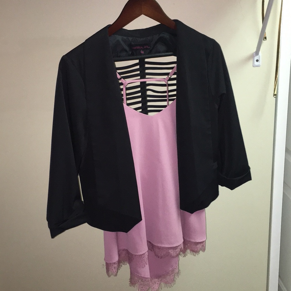 2 piece shirt and blazer
